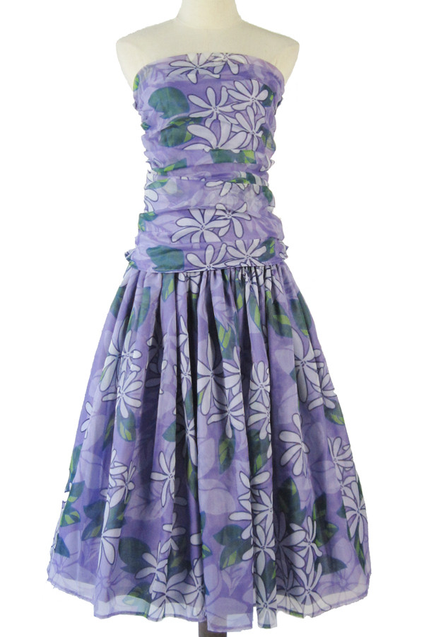 受注生産　オーダーメイド　パウスカート　チューブトップ　プリントオーガンジー nws00028