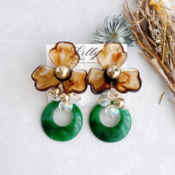 受注制作※タイガーアイの金継ぎフープピアス ピアス（フープ） ichi