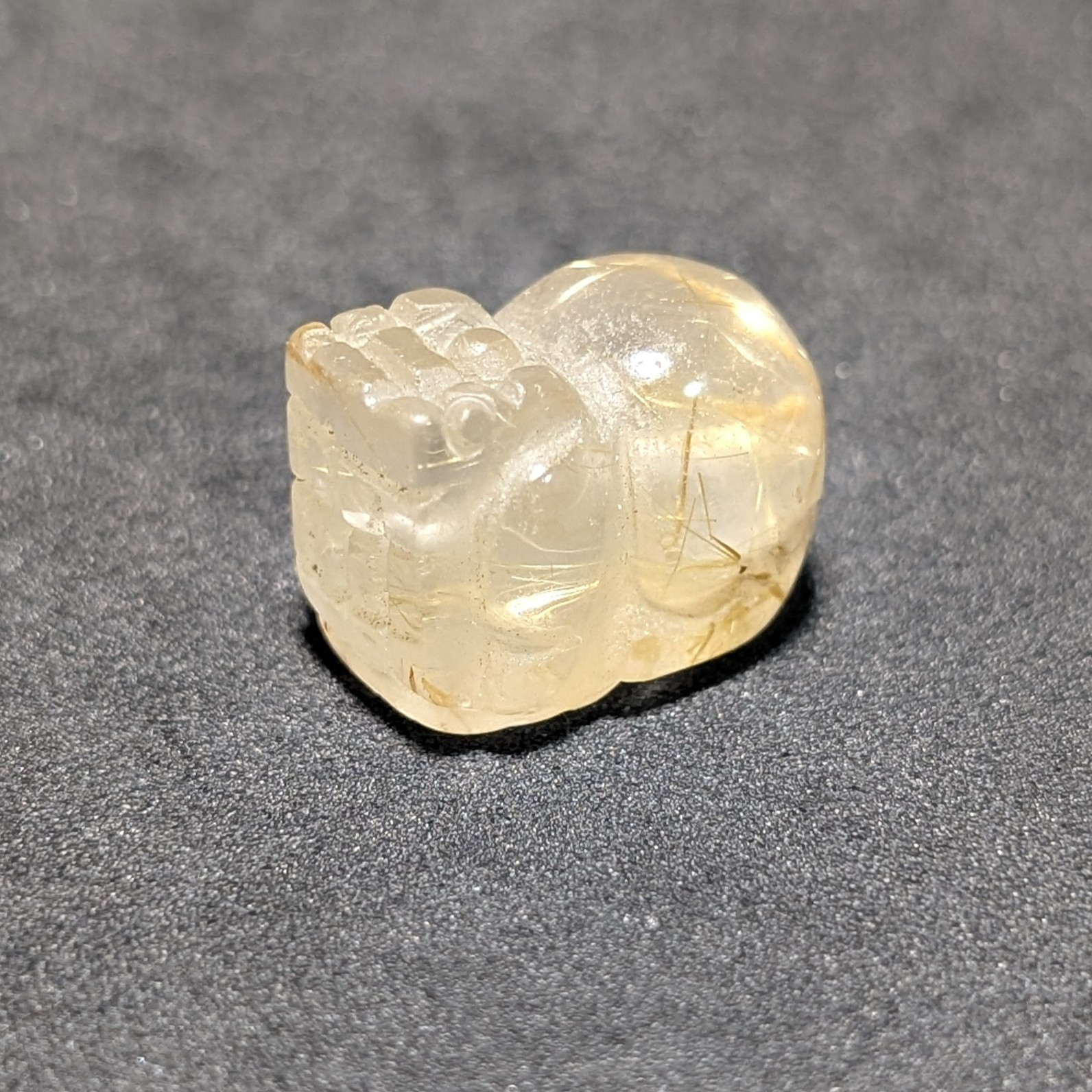 【金針が目立つ】ゴールド タイチンルチル 貔貅 ヒキュウ 1点物 金銭運 お守り効果 成功をサポート ギフト プレゼント