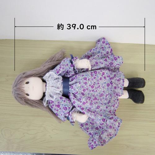 可愛いお人形】紫系の花柄ドレスの女のコ・お座りタイプ その他人形