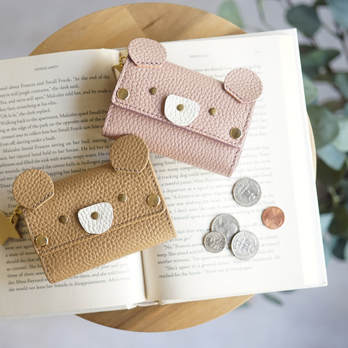 本革 [ くまちゃん ] 財布 / hoshinooto / ミニ財布 二つ折り財布