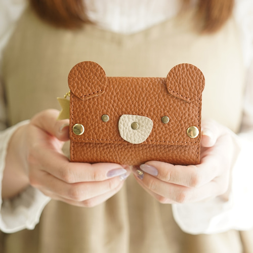 本革 [ くまちゃん ] 財布 / hoshinooto / ミニ財布 二つ折り財布