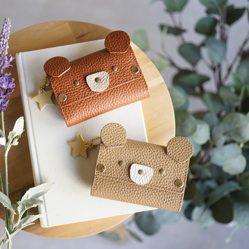 本革 [ くまちゃん ] 財布 / hoshinooto / ミニ財布 二つ折り財布