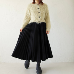 ﾓﾘﾉｶﾞｯｺｳ しっかり厚手素材ラメプリーツスカート（ブラック）｜mg-sk18-bk 15枚目の画像