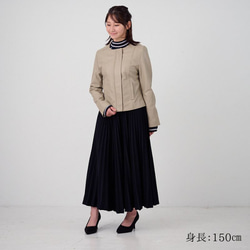 ﾓﾘﾉｶﾞｯｺｳ しっかり厚手素材ラメプリーツスカート（ブラック）｜mg-sk18-bk 8枚目の画像