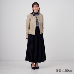 ﾓﾘﾉｶﾞｯｺｳ しっかり厚手素材ラメプリーツスカート（ブラック）｜mg-sk18-bk 10枚目の画像