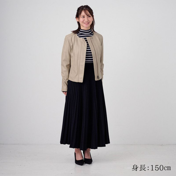 ﾓﾘﾉｶﾞｯｺｳ しっかり厚手素材ラメプリーツスカート（ブラック）｜mg-sk18-bk 10枚目の画像