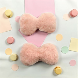 ふわふわフェイクファーのリボンパーツ 2個セット ハンドメイド材料 アクセサリーパーツ pt-2926 6枚目の画像