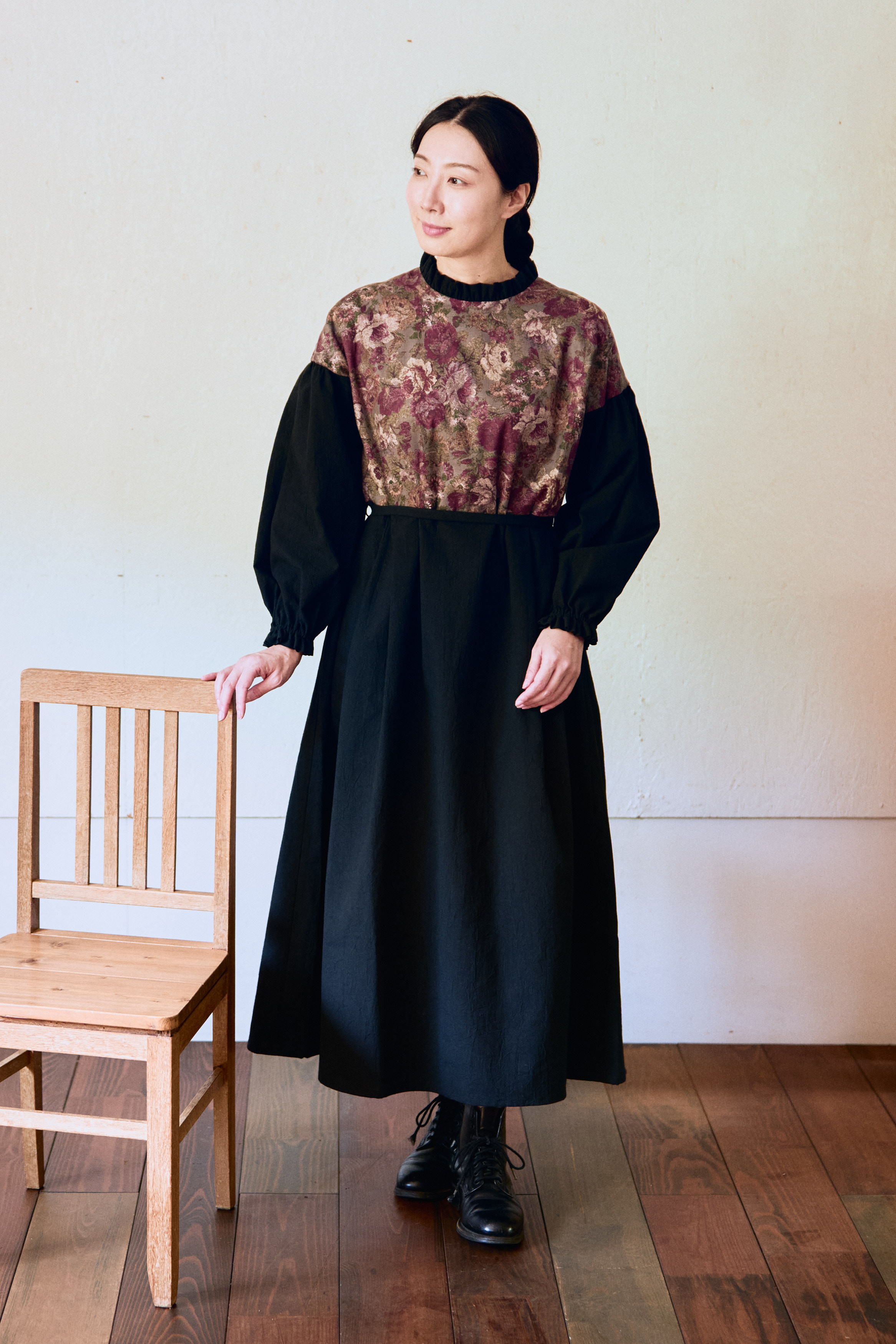 【受注制作】アンティーク・エマ・ドレス◇ノーブルフラワー