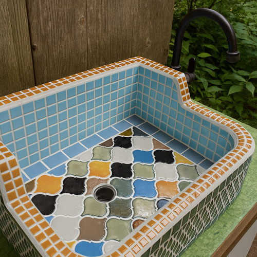 手造り流し台　シンク　ランタン 手造り 流し台 シンク ランタン その他インテリア雑貨 タイル屋さん