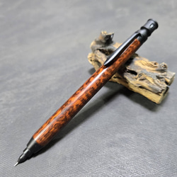 銘木 本黒檀 真黒 ウッドシャープペンシル【送料・ギフトボックス無料