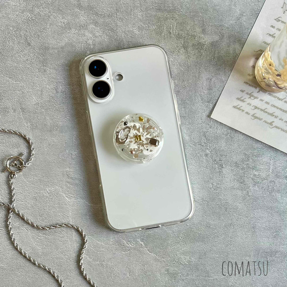 “イニシャル入り” MODECasual スマホグリップ ソケット スマホスタンド スマホアイテム 6枚目の画像