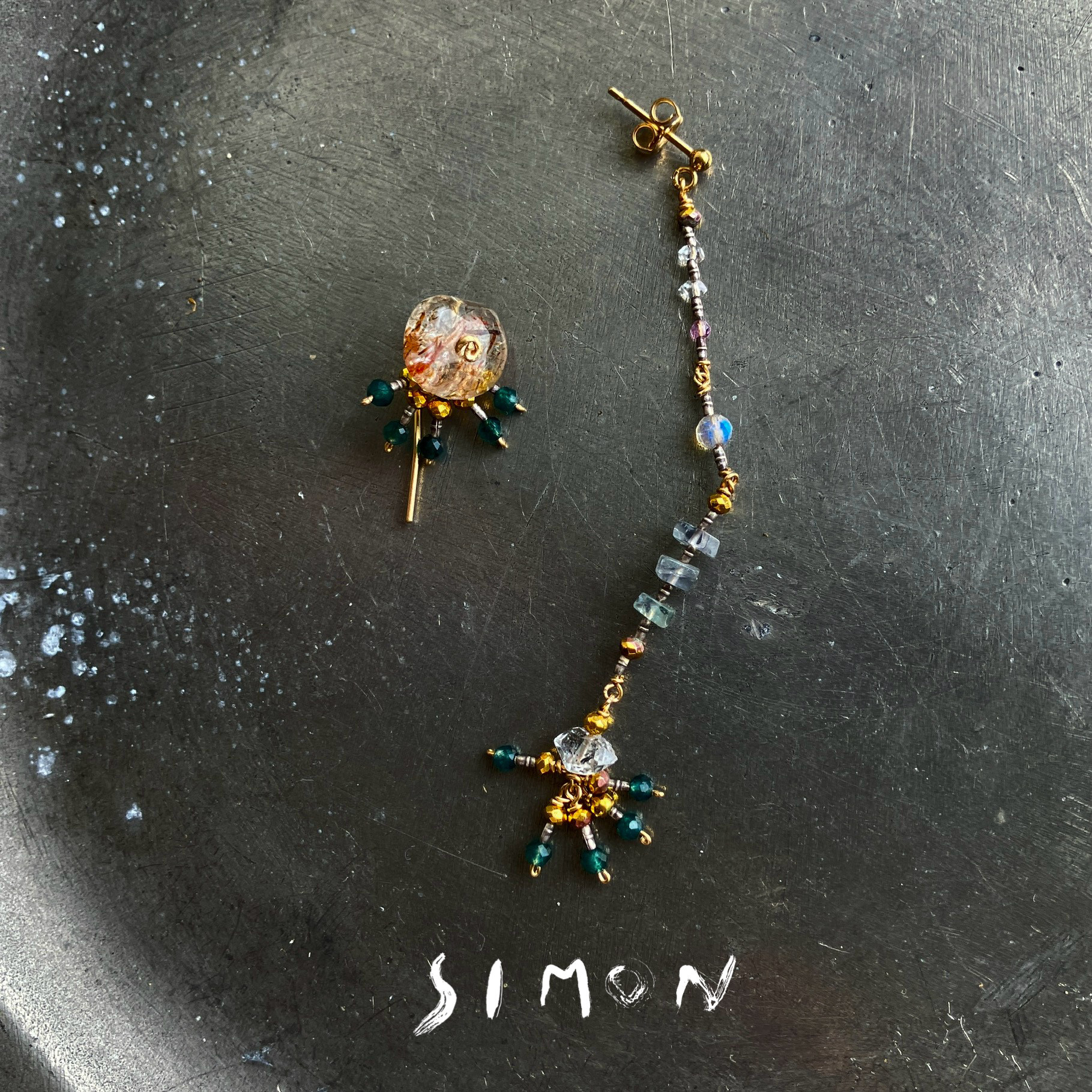 Tsukuyomi　月読命　K１４gfフック＆スタッドピアス　１点もの 11,218円