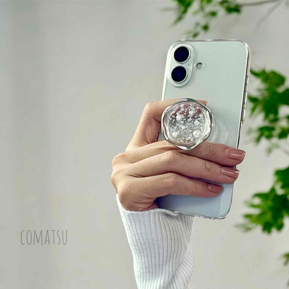 大人ニュアンス仕立て .゜newシリーズ スマホグリップ ソケット スマホスタンド スマホアイテム 7枚目の画像