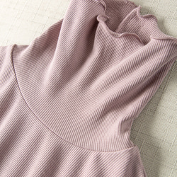 ◇洗濯可【2種類ネック 肌に優しい シルク タートルネック】ロータスピンク 保湿、保温抜群 T-00086 5枚目の画像