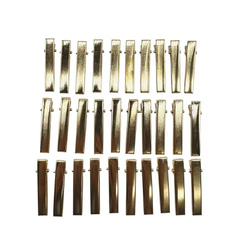 ヘアクリップ金具 ゴールド 約0.5×4cm  30個セット ハンドメイド材料 アクセサリーパーツ pt-2927 3枚目の画像