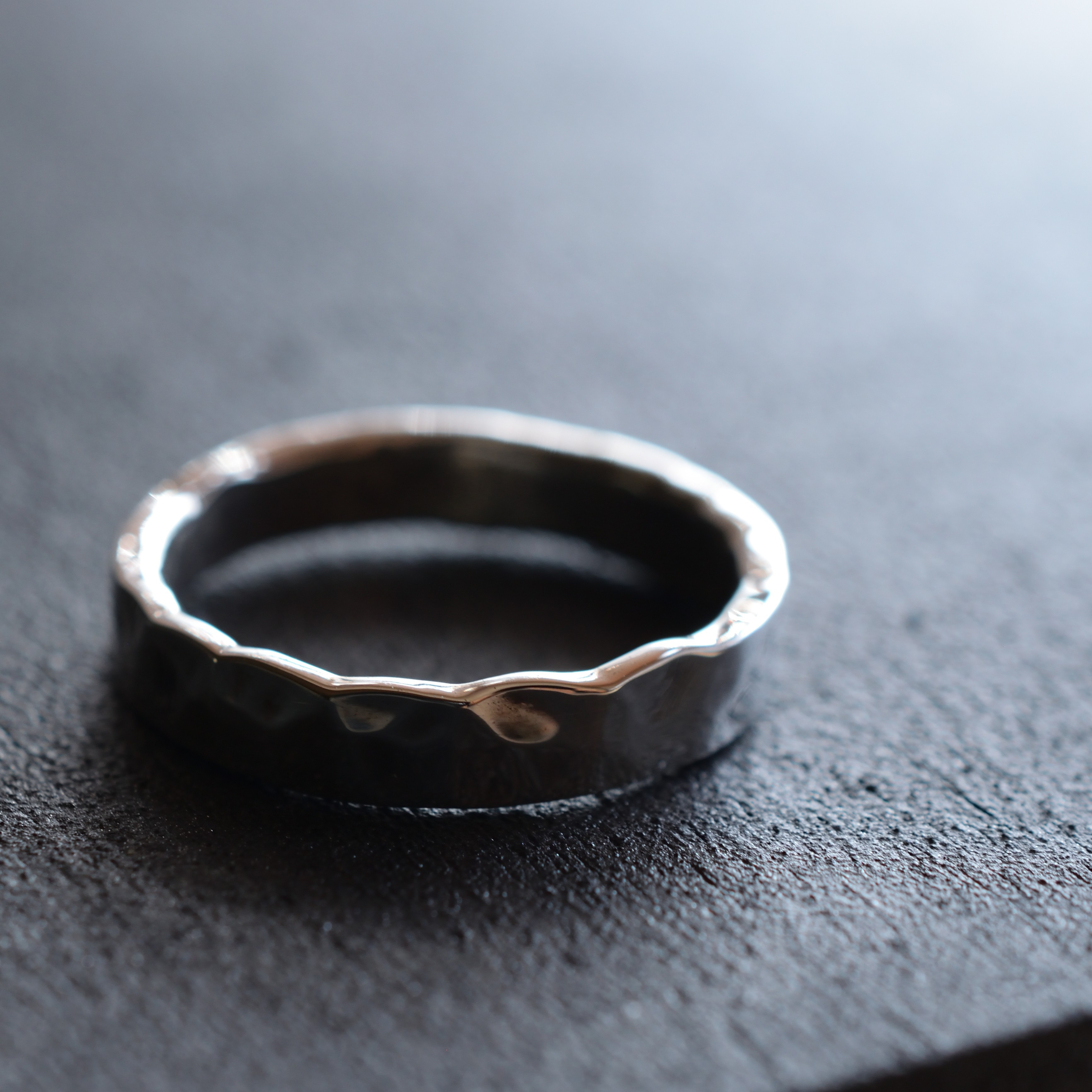 Silver950 槌目リング(M) #21