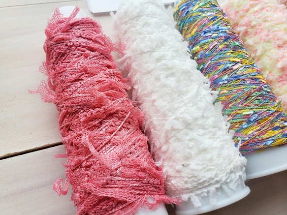 めっちゃ可愛い糸　約10gミニコーン巻き×5本セット 2枚目の画像