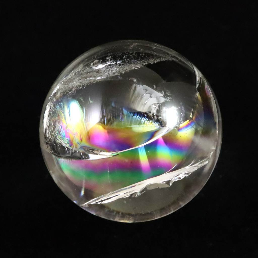 アイリスクォーツ レインボー水晶　32mmスフィア 水晶玉 45.1g #66475