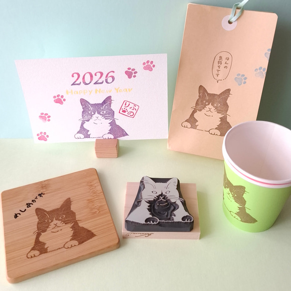 【うちの子】をはんこに♪　犬　猫　うさぎ　ペット　スタンプ　消しゴムはんこ　オーダーメイド 2枚目の画像