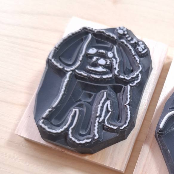 【うちの子】をはんこに♪　犬　猫　うさぎ　ペット　スタンプ　消しゴムはんこ　オーダーメイド 8枚目の画像