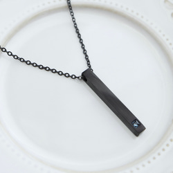 【刻印•名入れ】ロンドンブルートパーズのペンダント＊天然石＊誕生石＊サージカルステンレス【Luminous】 5枚目の画像