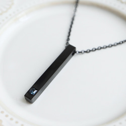 【刻印•名入れ】ロンドンブルートパーズのペンダント＊天然石＊誕生石＊サージカルステンレス【Luminous】 2枚目の画像