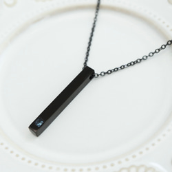 【刻印•名入れ】ロンドンブルートパーズのペンダント＊天然石＊誕生石＊サージカルステンレス【Luminous】 4枚目の画像