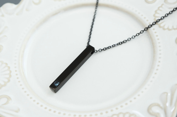 【刻印•名入れ】ロンドンブルートパーズのペンダント＊天然石＊誕生石＊サージカルステンレス【Luminous】 4枚目の画像