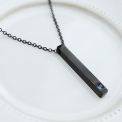 【刻印•名入れ】ロンドンブルートパーズのペンダント＊天然石＊誕生石＊サージカルステンレス【Luminous】 1枚目の画像