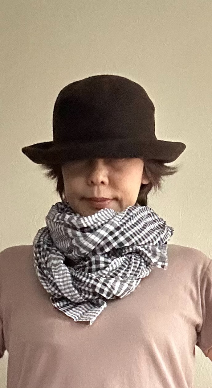 ランダムギンガムチェックストール