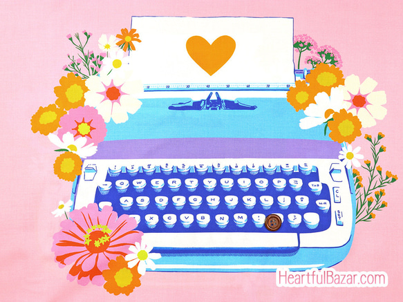 USAコットン RUBY STAR SOCIETY BEST DAY EVER タイプライター パネル 2枚目の画像