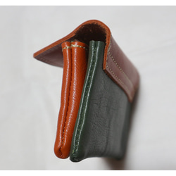 2層のコンパクトな革財布一点ものセール価格/miru25A 3枚目の画像