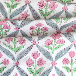 インド ブロックプリント生地 ミニカットクロス10枚セットvol.020暖色系 ファブリック はぎれ IF0355 13枚目の画像