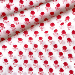 インド ブロックプリント生地 ミニカットクロス10枚セットvol.020暖色系 ファブリック はぎれ IF0355 4枚目の画像