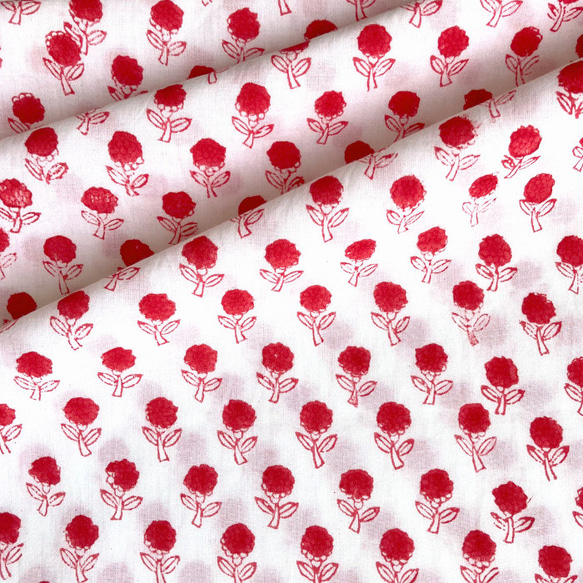 インド ブロックプリント生地 ミニカットクロス10枚セットvol.020暖色系 ファブリック はぎれ IF0355 4枚目の画像