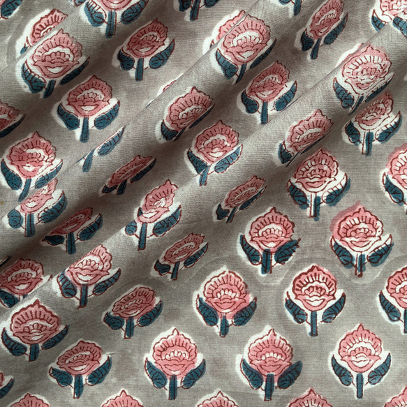 インド ブロックプリント生地 ミニカットクロス10枚セットvol.020暖色系 ファブリック はぎれ IF0355 9枚目の画像