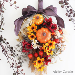 専用＊Halloween＊ホワイトパンプキン フェイクスワッグ 専用