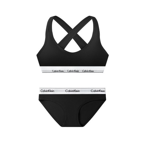 Calvin Klein カルバンクライン ブラ&ショーツ / 上下セット 黒色 S
