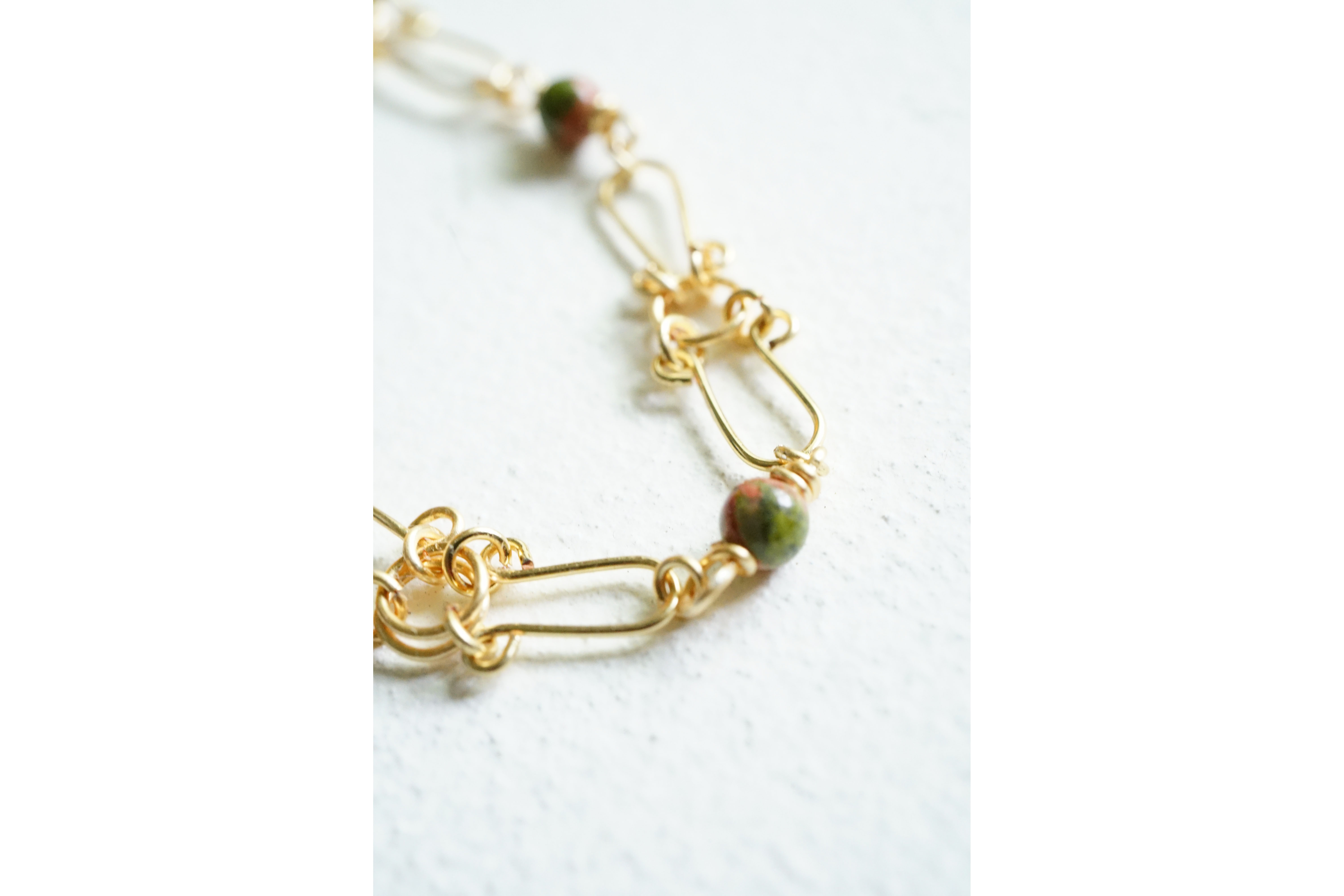 ユナカイトのブレスレット　#1015