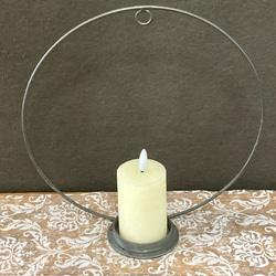 『再再販』＂森のChristmas！アイアンリースキャンドルと飾る森のスワッグ"ラウンドタイプ 6枚目の画像