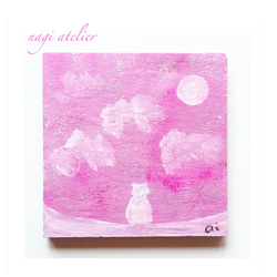 空】絵画/原画 絵 星 月 キラキラ アクリル画 絵画 nagi atelier 通販