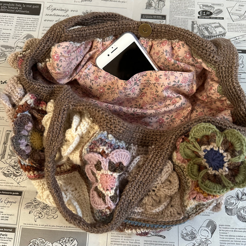 花モチーフ編みのグラニーバッグ グラニーバッグ pineapple 通販