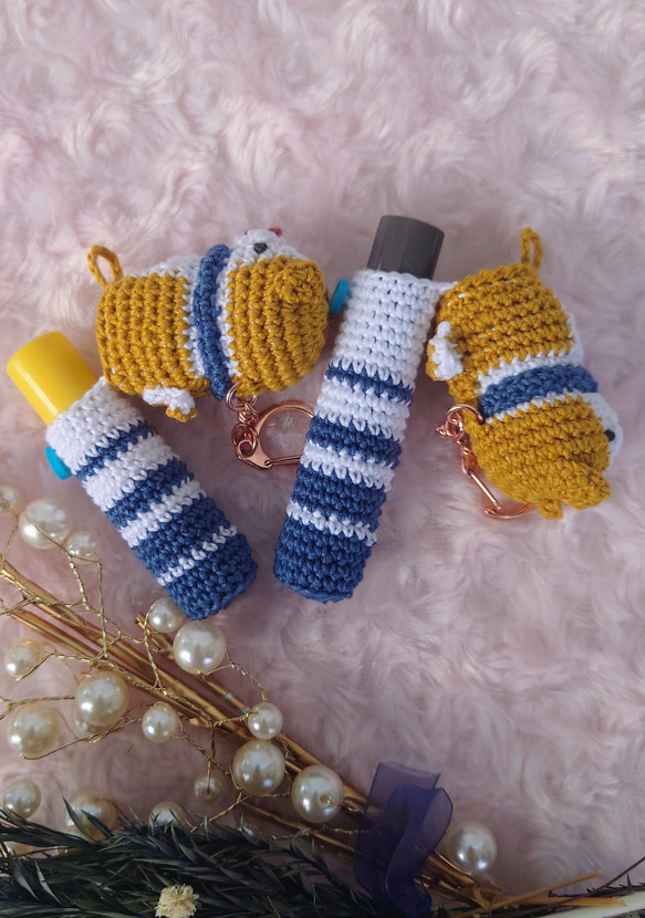 【送料無料】リップクリームの長さが選べるsnowman　リップケース バックチャーム 4枚目の画像