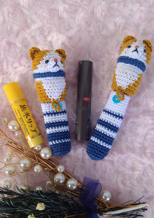 【送料無料】リップクリームの長さが選べるsnowman　リップケース バックチャーム 5枚目の画像