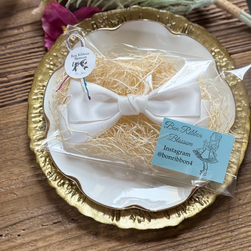 グログラン×レース 黒センターパーツ クラシカル リボンヘア