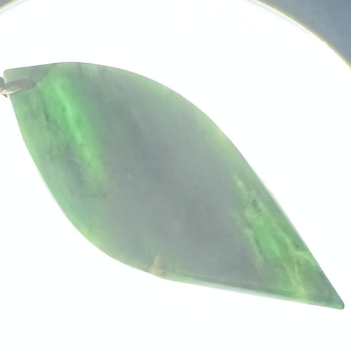 2025.10.7深秋の葉　新潟産純天然グリーンアゲート 2025.10.7深秋の葉 新潟産純天然グリーンアゲート ネックレス