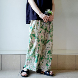 【秋新作数量限定】千鳥格子♡穿くだけでコーデがきまるゆったりした遠州リネンパンツ　丈&ポケット選！ゴム　セットアップも 20枚目の画像