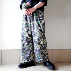 【秋新作数量限定】千鳥格子♡穿くだけでコーデがきまるゆったりした遠州リネンパンツ　丈&ポケット選！ゴム　セットアップも 19枚目の画像