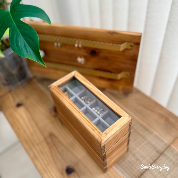 《新作　割引販売中》重ねて使えるコンパクトなアクセサリー収納　組み合わせ自由　アクセサリーボックス 9枚目の画像